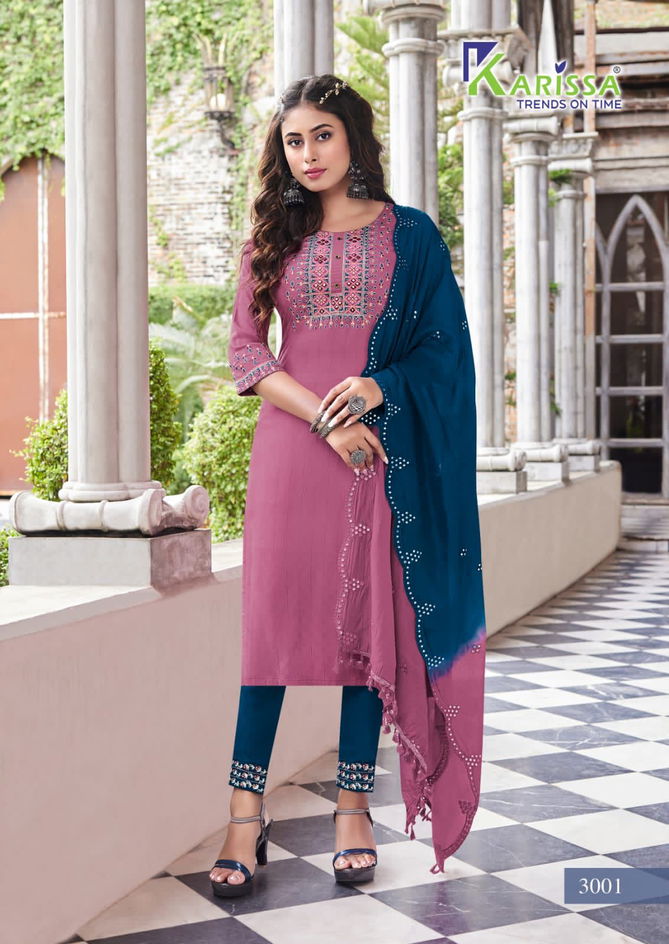 Karissa Bombay Beauty 3  Festive Wear Wholesale Kurti With Bottom Dupatta Collection
